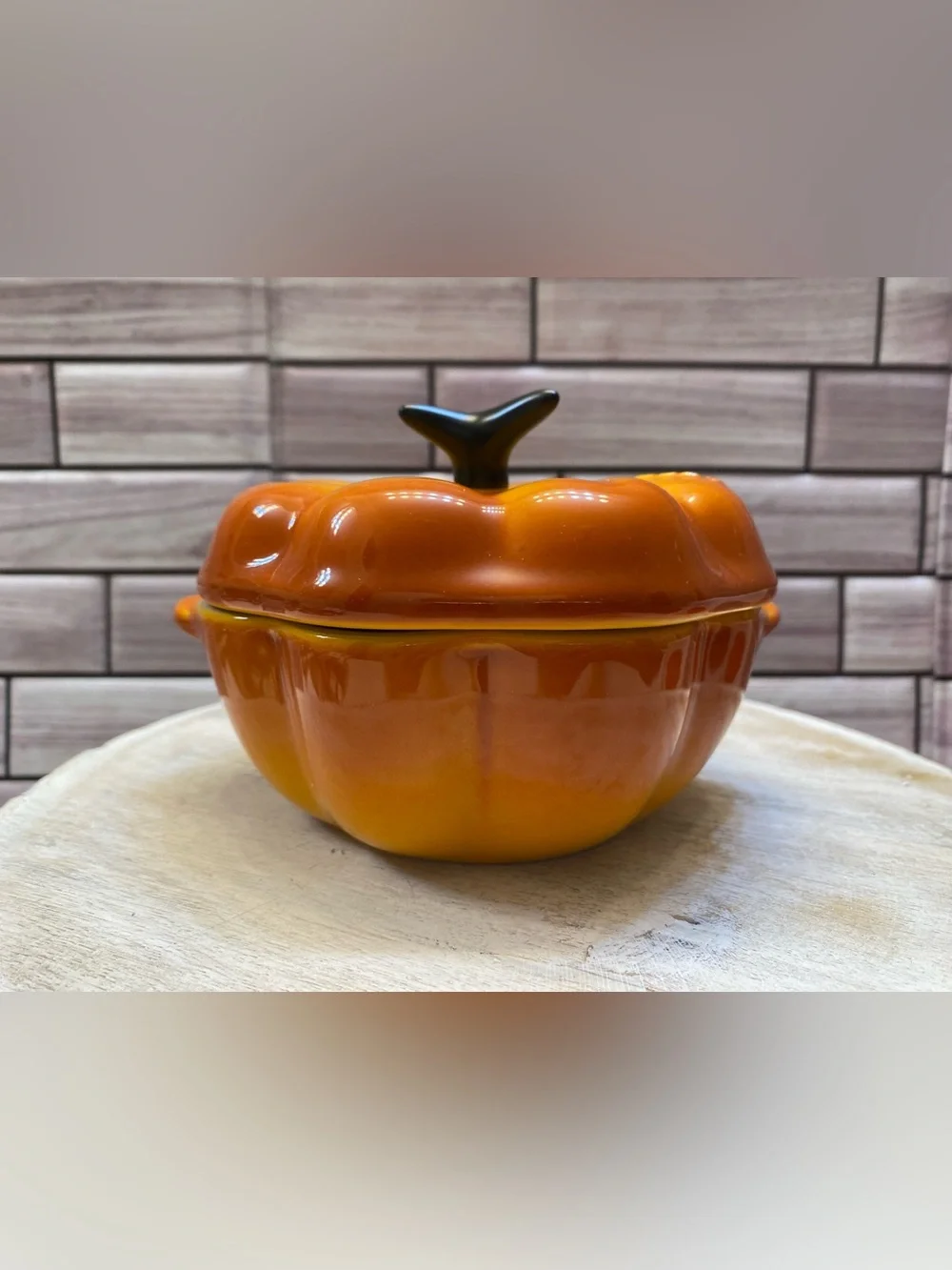 Le Creuset ❤️Mini Pumpkin Cocotte 300ml Marronnier NIB**